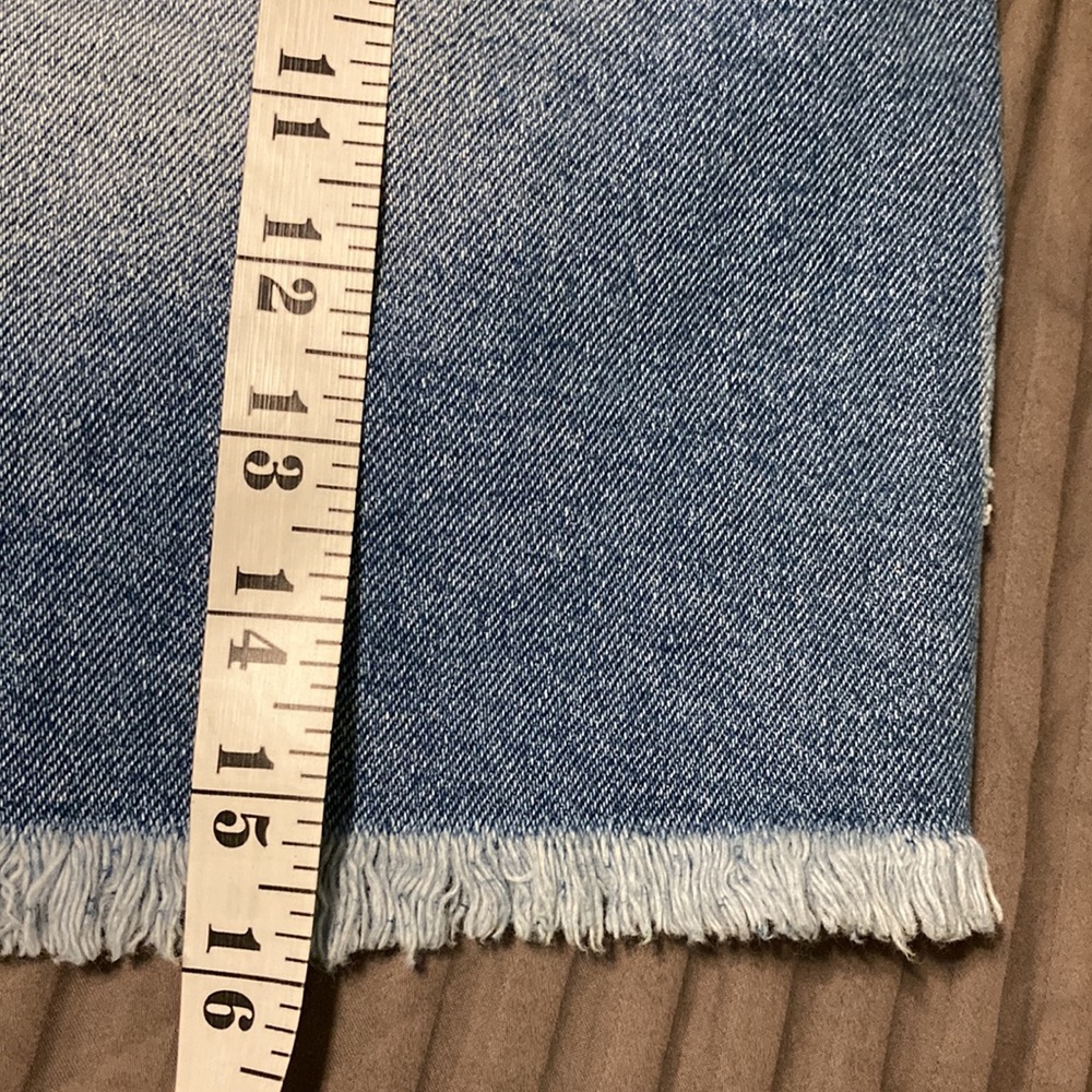 Wild Fable Denim Jean Mini Skirt Factory Distressed sz 9 - Picture 12 of 12